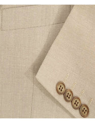Mens Khaki Color Tuxedo - Mens Basic Two Button Slim Fit Light Khaki Suit