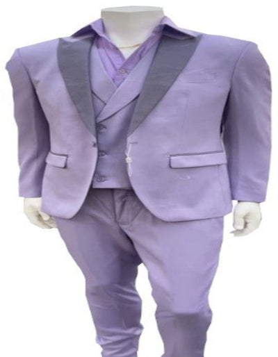 Mens Lavender Prom Tuxedo Suit - Vested Lilac Color Suit 6   - from alligatorwarehouse.com