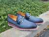 Linen Loafer With Gold Tone Buckle 5 KS550-03FLIME8  - from alligatorwarehouse.com