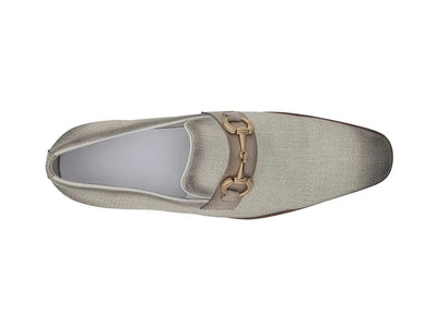 Linen Loafer With Gold Tone Buckle 12 KS550-03FLIME8  - from alligatorwarehouse.com