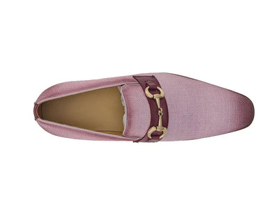 Linen Loafer With Gold Tone Buckle 18 KS550-03FLIME8  - from alligatorwarehouse.com