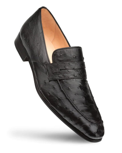Lisbon Ostrich Black By Mezlan Made In Spain Brand 1   - from alligatorwarehouse.com