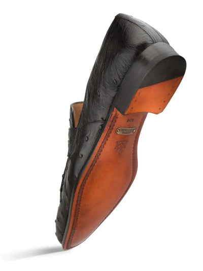 Lisbon Ostrich Black By Mezlan Made In Spain Brand 3   - from alligatorwarehouse.com