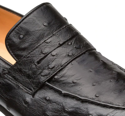 Lisbon Ostrich Black By Mezlan Made In Spain Brand 4   - from alligatorwarehouse.com