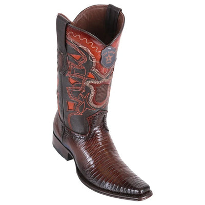 Los Altos Boots - Mens Dress Cowboy Boot - Low Priced Lizard Teju European Toe Boots - Faded Brown- in Brown 1   - from alligatorwarehouse.com