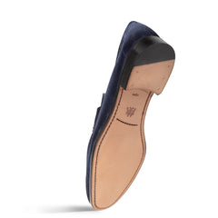 Caro Suede Penny Loafer Navy By Mezlan Made In Spain Brand