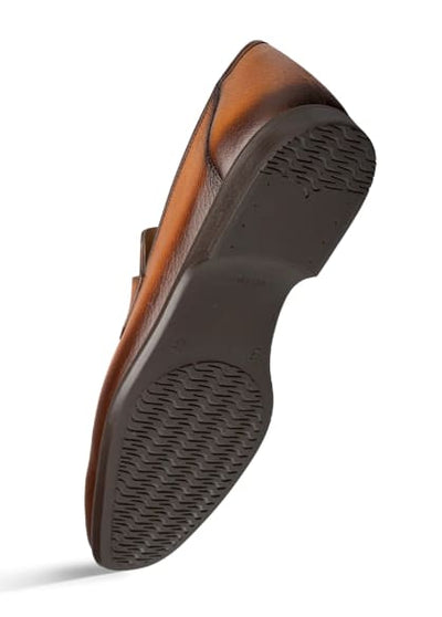 Deerskin Penny Loafer Cognac By Mezlan Made In Spain Brand 5   - from alligatorwarehouse.com