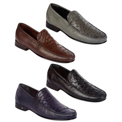Lombardy Men's Caiman Belly & Calfskin Lombardy Men’s Caiman Belly & Calfskin Loafers – Exotic Leather Slip-On Dress Shoes