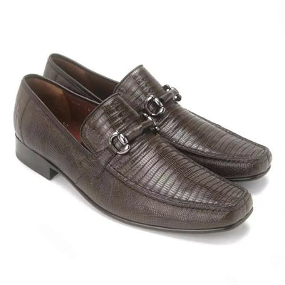 Brown Genuine Teju Lizard Skin Slip-on By Los Altos 1   - from alligatorwarehouse.com