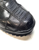 Los Altos Black Ostrich Leg Lace Up Sneakers 4   - from alligatorwarehouse.com
