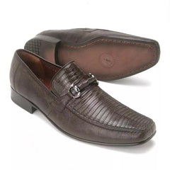 Brown Genuine Teju Lizard Skin Slip-on By Los Altos