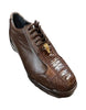 Los Altos Brown Ostrich Leg Lace Up Sneakers 3   - from alligatorwarehouse.com