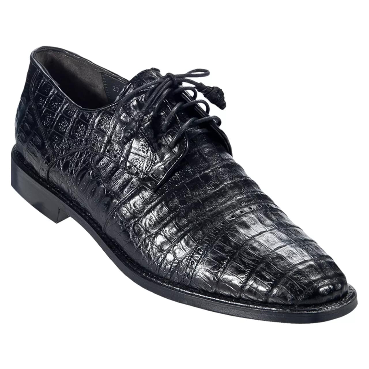 Los Altos Black Genuine Caiman Oxford