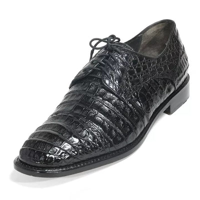 Los Altos Black Genuine Caiman Oxford 2   - from alligatorwarehouse.com