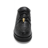Los Altos Black Caiman Belly & Ostrich Casual Shoes 4   - from alligatorwarehouse.com