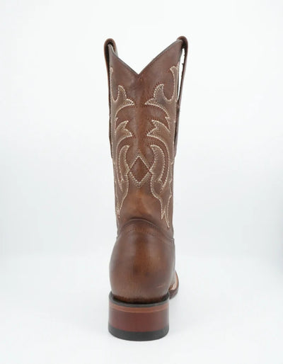 Los Altos Men's Rage Walnut Wide Square Toe Leather Boot 2   - from alligatorwarehouse.com