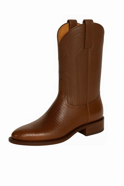 Los Altos Boots Men’s Lizard Teju Roper Western Boots – Brown