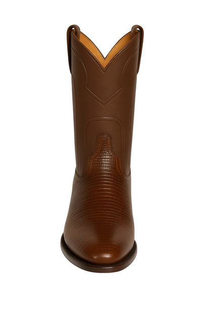 Los Altos Boots Men’s Lizard Teju Roper Western Boots – Brown