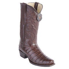 Los Altos Belly 7 Toe Brown Caiman Boots