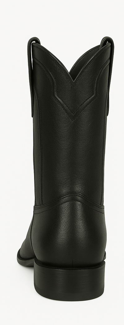 Los Altos Men's Belmont Finish Black Leather Zipper Roper Heel Toe Boot 5   - from alligatorwarehouse.com