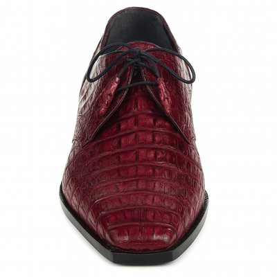 Los Altos Men's Burgundy Crocodile Shoes Gator Shoes 3   - from alligatorwarehouse.com