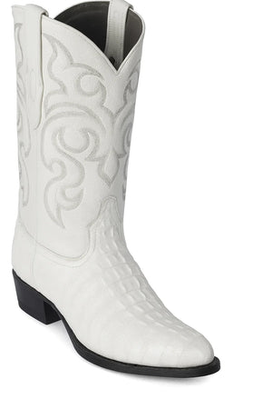 Los Altos Men’s Dress Cowboy Boot – White Crocodile