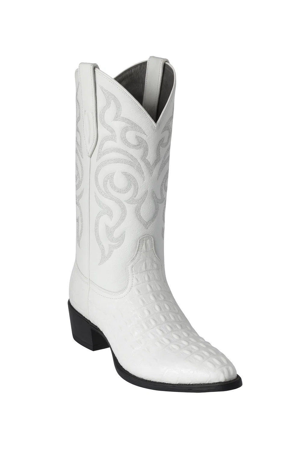 Los Altos Men’s Dress Cowboy Boot – White Crocodile