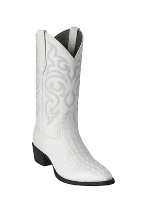 Los Altos Men’s Dress Cowboy Boot – White Crocodile