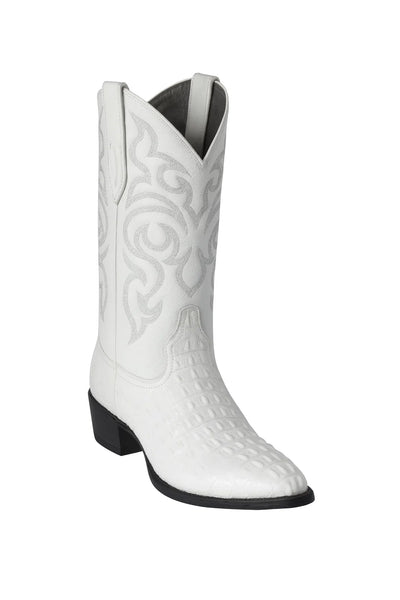 Los Altos Men’s Dress Cowboy Boot – White Crocodile