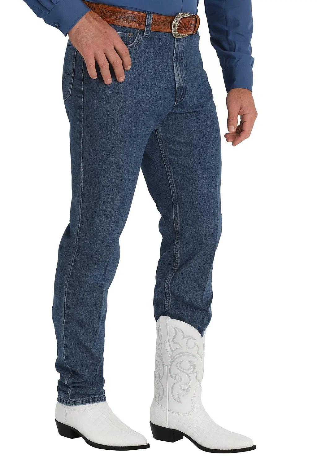 Los Altos Men’s Dress Cowboy Boot – White Crocodile