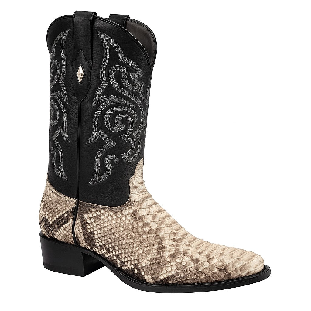 Los Altos Men's Natural Python Snakeskin Boots
