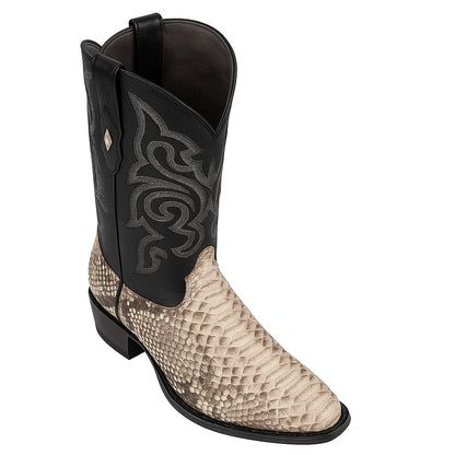 Los Altos Men's Natural Python Snakeskin Boots