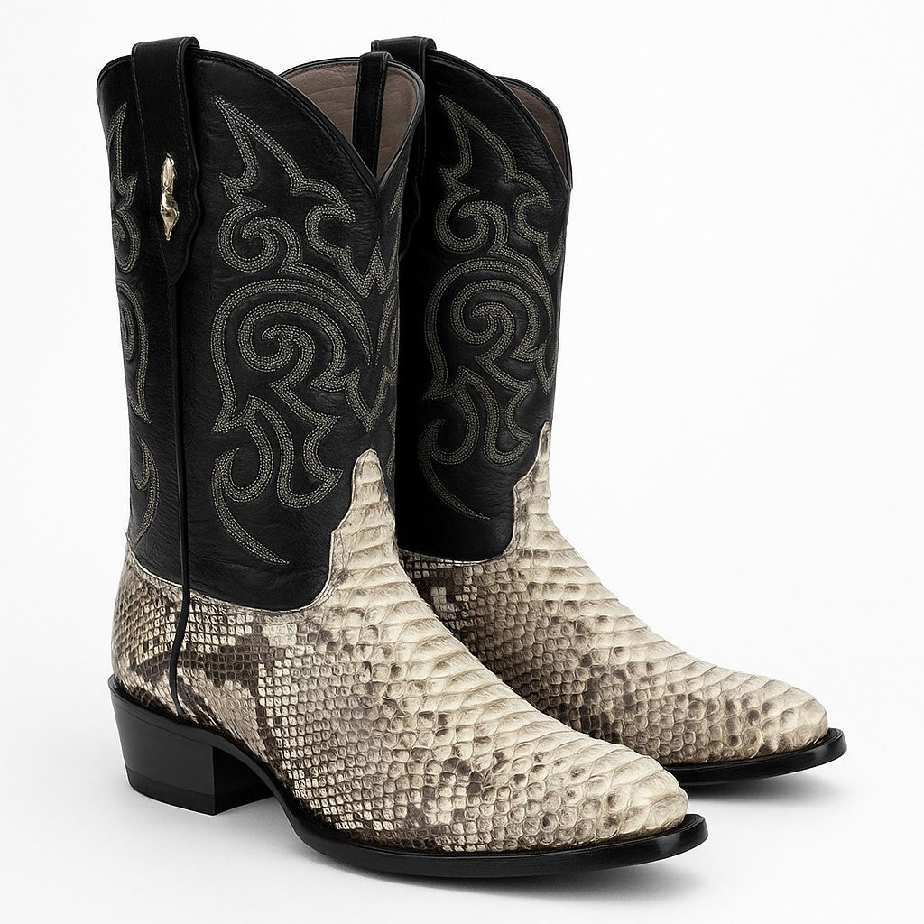 Los Altos Men's Natural Python Snakeskin Boots