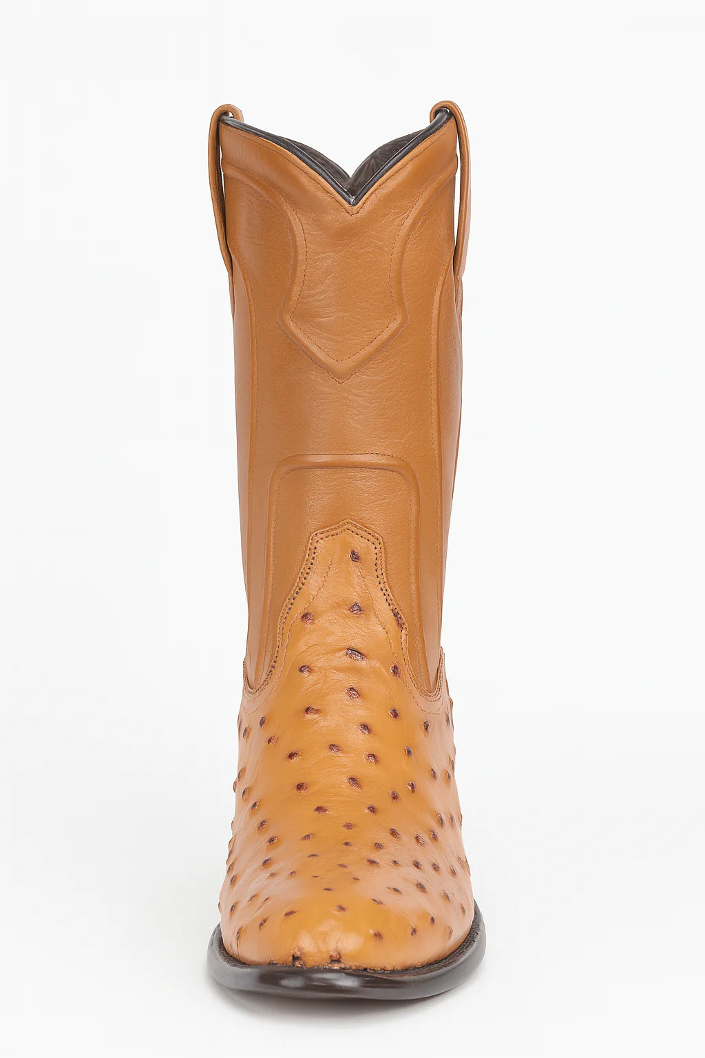 Los Altos Men's Ostrich Roper Western Boots