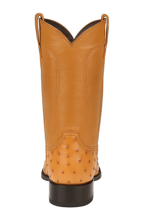 Los Altos Men's Ostrich Roper Western Boots