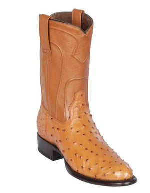 Los Altos Men's Ostrich Roper Western Boots