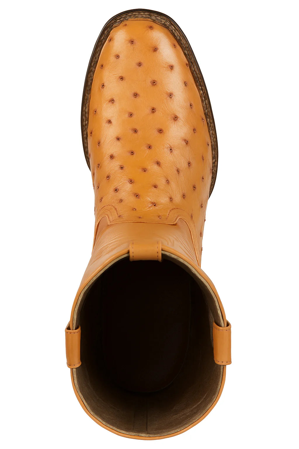 Los Altos Men's Ostrich Roper Western Boots