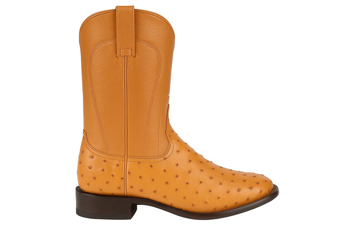 Los Altos Men's Ostrich Roper Western Boots