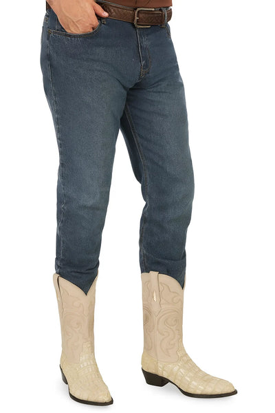 Los Altos Men’s White Genuine Crocodile Caiman Tail Cowboy Boot – J-Toe