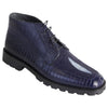 Los Altos Navy Genuine Lizard & Stingray Ankle Boots 3   - from alligatorwarehouse.com