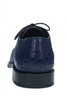 Los Altos Oxford Blue Caiman & Belly Crocodile Shoes 3   - from alligatorwarehouse.com