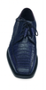 Los Altos Oxford Blue Caiman & Belly Crocodile Shoes 2   - from alligatorwarehouse.com
