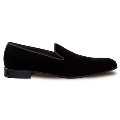 Mezlan Lublin Black Rich Velvet Men’s Formal Slip On 3   - from alligatorwarehouse.com