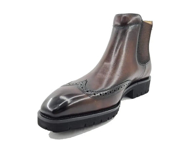 Lug Sole Chelsea Boot with Wingtip Toe 4 KB515-13CHESTNUT8  - from alligatorwarehouse.com