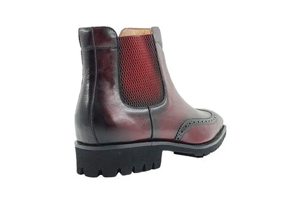 Lug Sole Chelsea Boot with Wingtip Toe 8 KB515-13CHESTNUT8  - from alligatorwarehouse.com