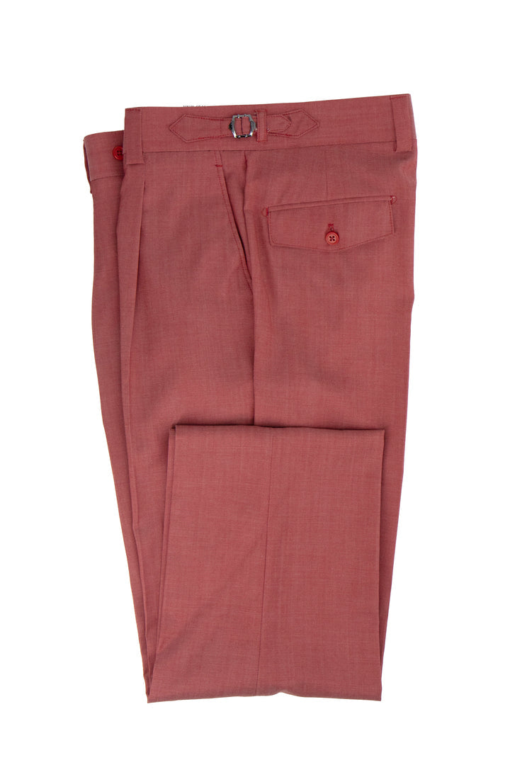 Tiglio Luxe Heather Red Semi-Wide Leg Wool Marbella Dress Pants TL4016 1   - from alligatorwarehouse.com