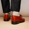 Marco Di Milano Lacio Men's Shoes Brandy Exotic Crocodile Derby Oxfords 7 LACIO_CAIMAN FUSCUS_COGNAC (BRANDY)_8.5  - from alligatorwarehouse.com