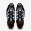 Marco Di Milano Portici Men's Shoes Newspaper & Black Exotic Lizard / Crocodile Casual Sneakers 3 PORTICI_CAIMAN-LIZARD TEJU_NEWSPAPER_8.5  - from alligatorwarehouse.com