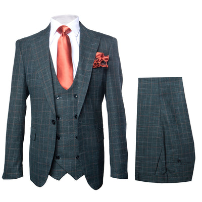 Rossi Man MAX RM1788 Slim Fit 3-Piece Suit – Stylish Formalwear for Men 1   - from alligatorwarehouse.com