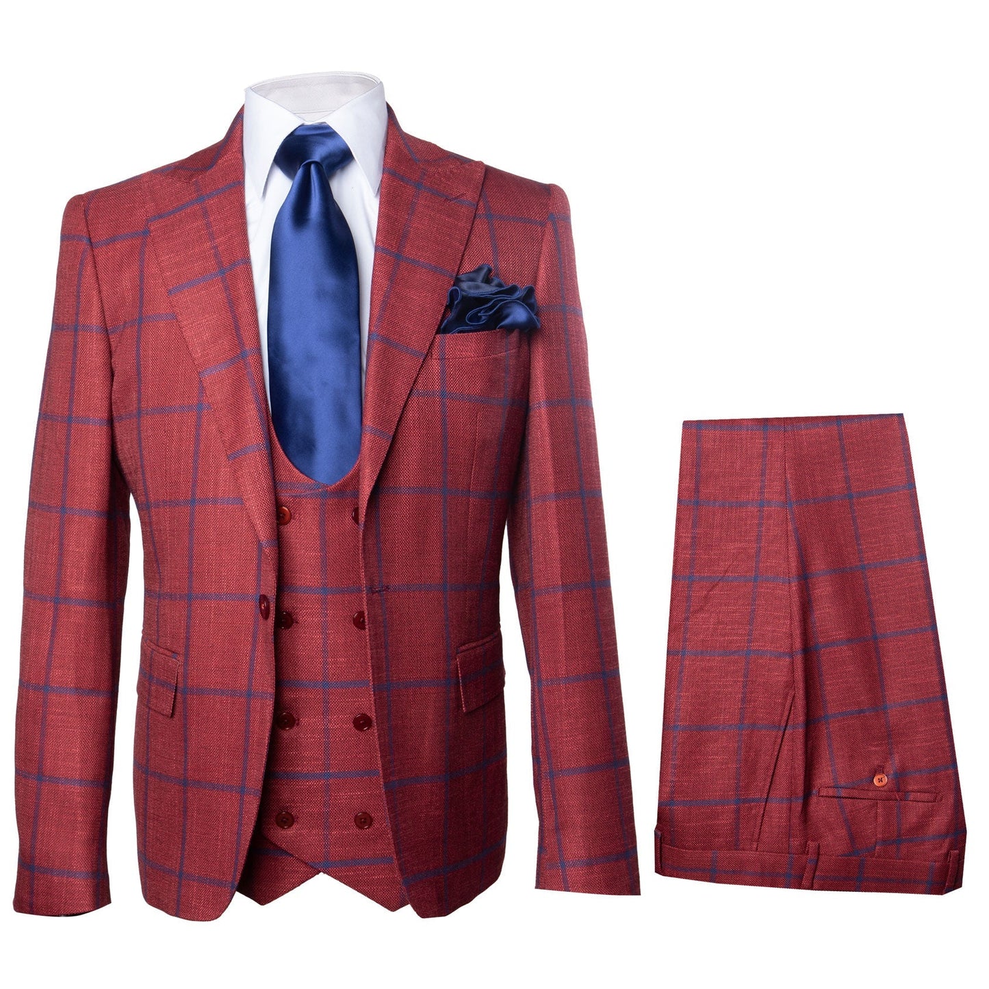 Rossi Man Max RM1842 – Slim Fit 3-Piece Formal Suit for Men